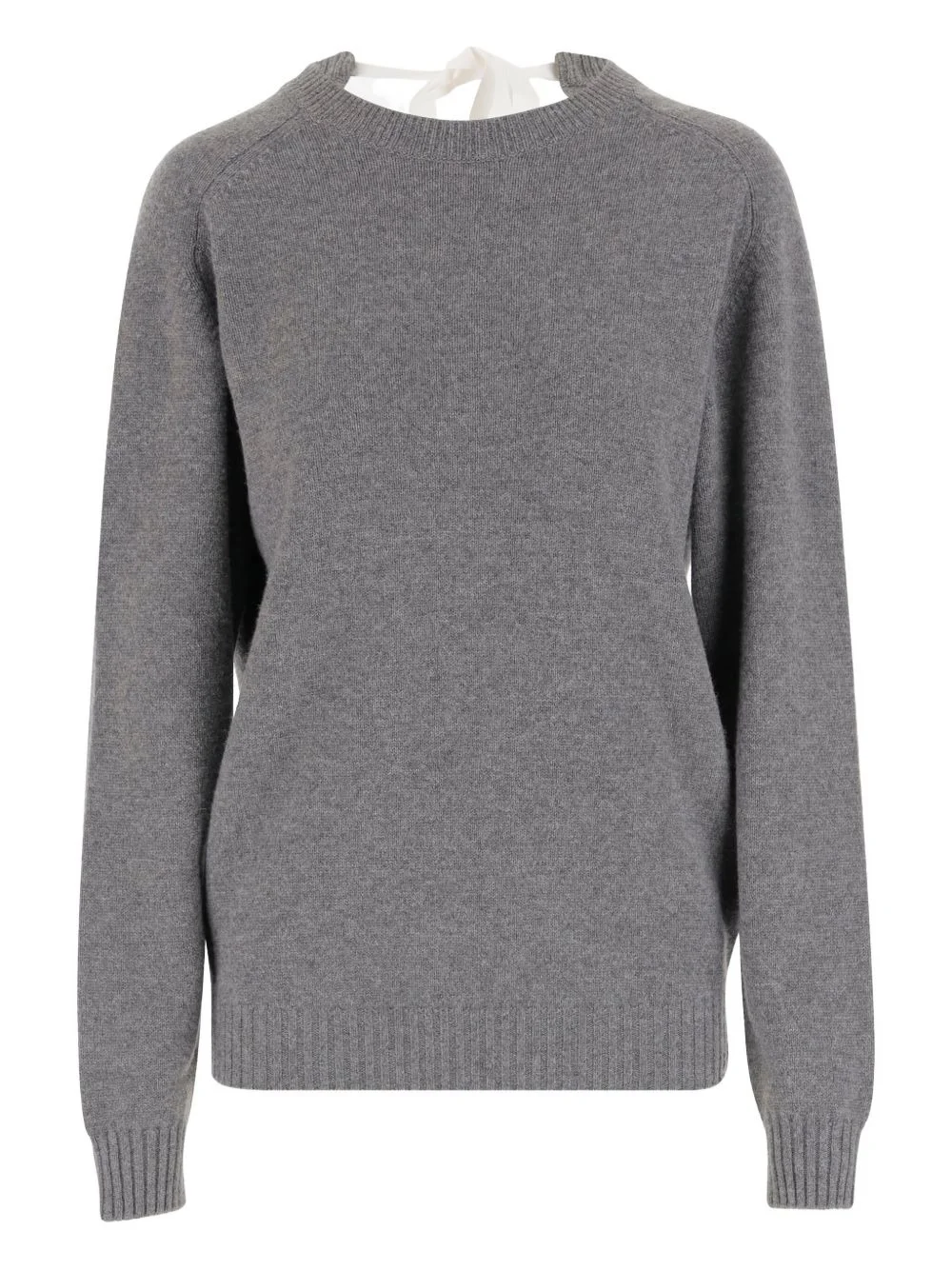neck-tie cashmere sweater - 1