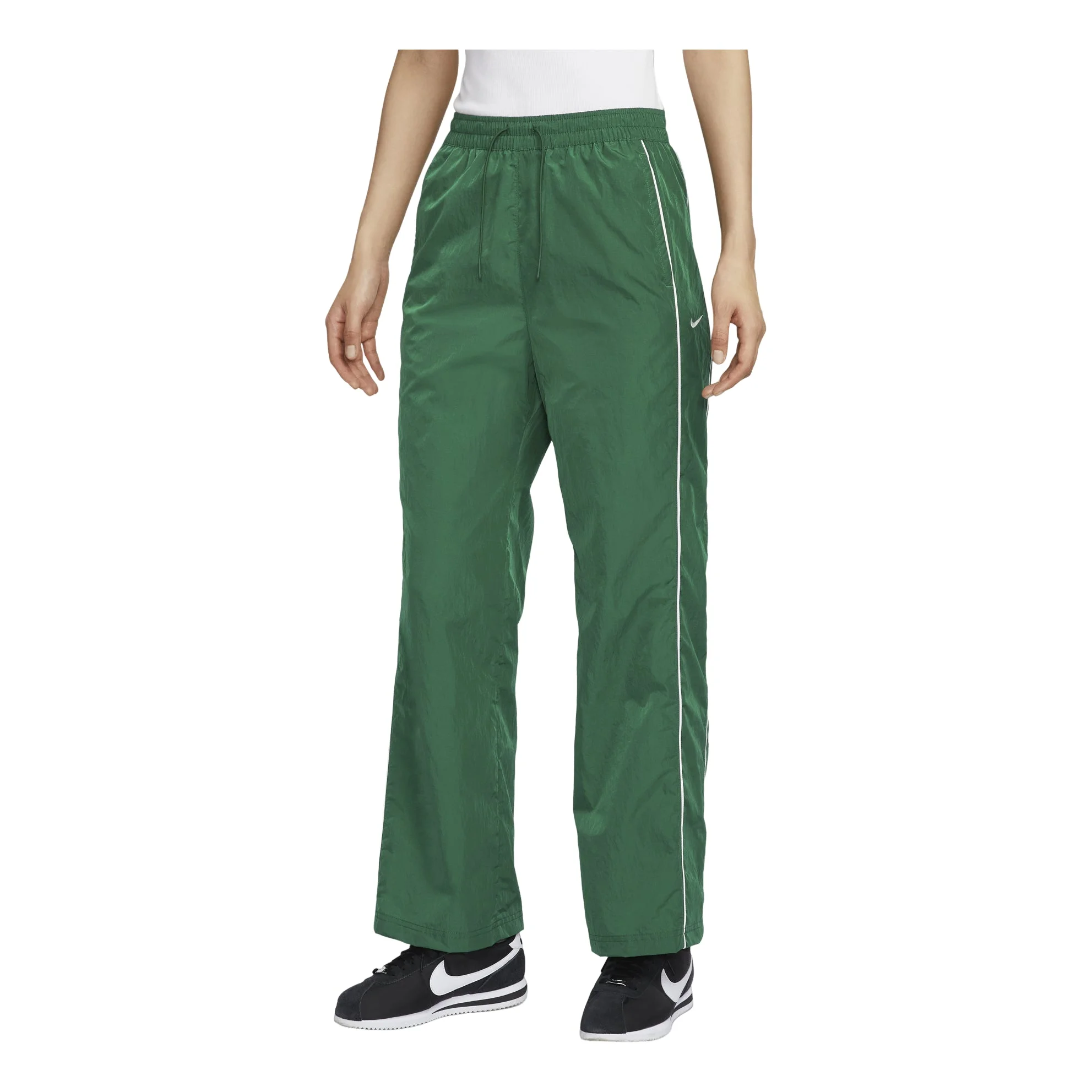 (WMNS) Nike Windrunner High-Waisted Woven Open-Hem Pants Asia Sizing 'Gorge Green' FV7656-300 - 1