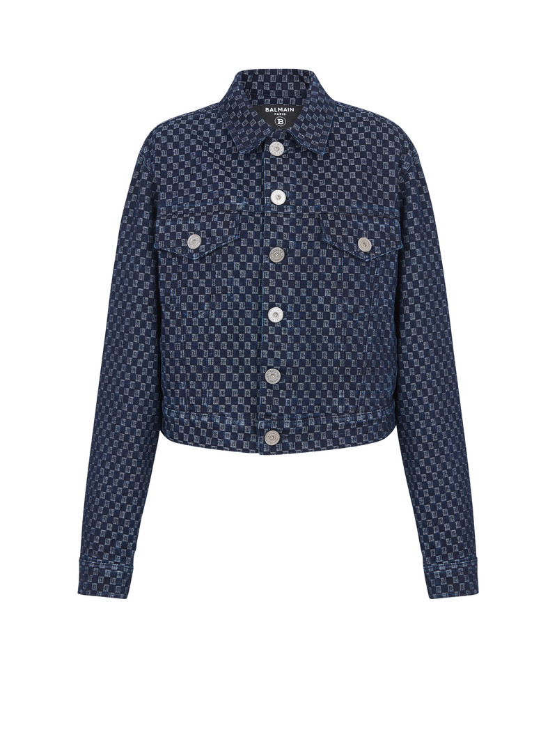 Mini monogram jacquard denim jacket 1