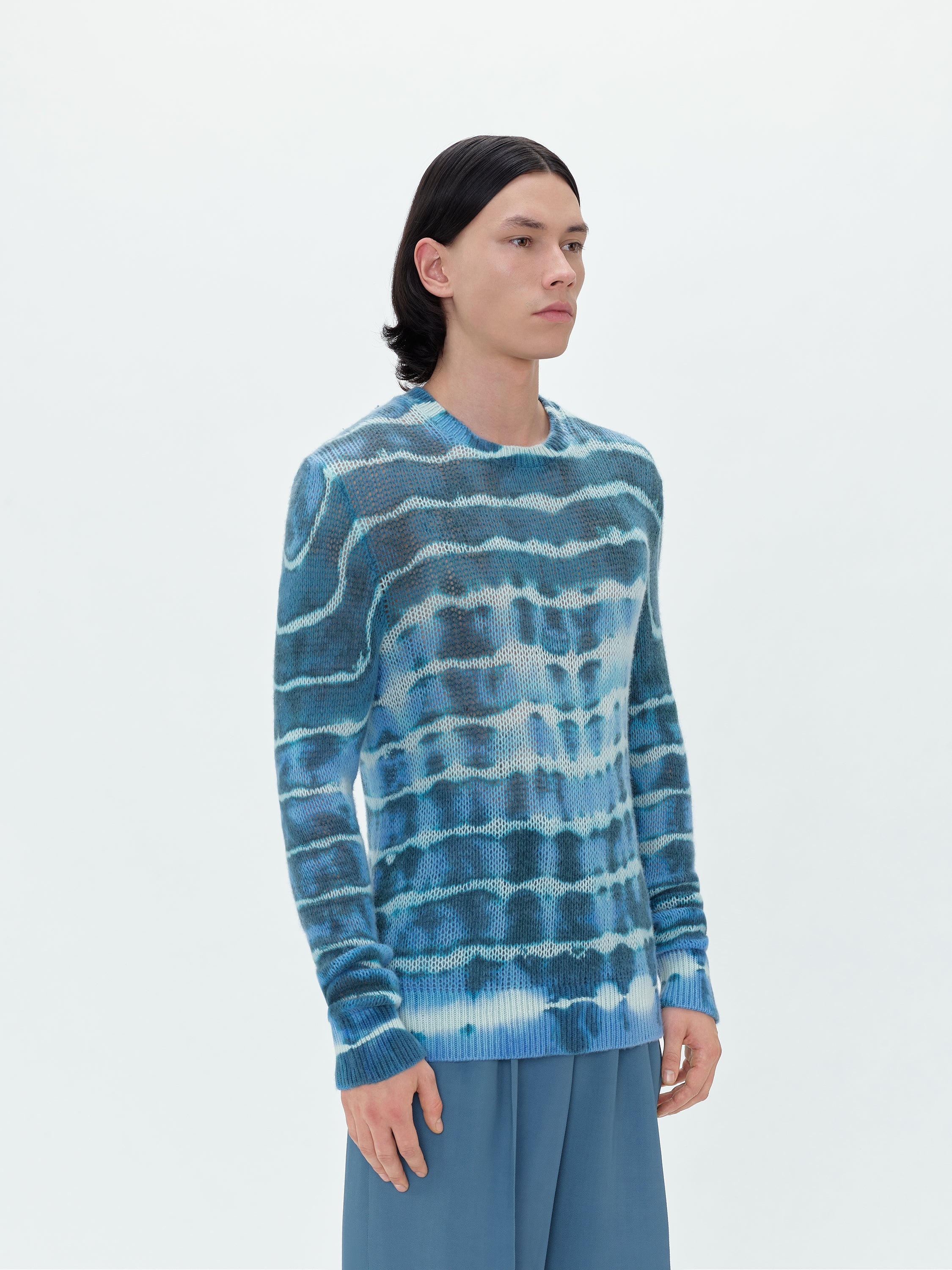 OPEN STITCH TIE-DYE CREW - 3