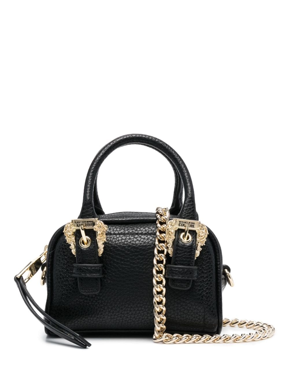 Baroque-buckle faux-leather tote bag - 1