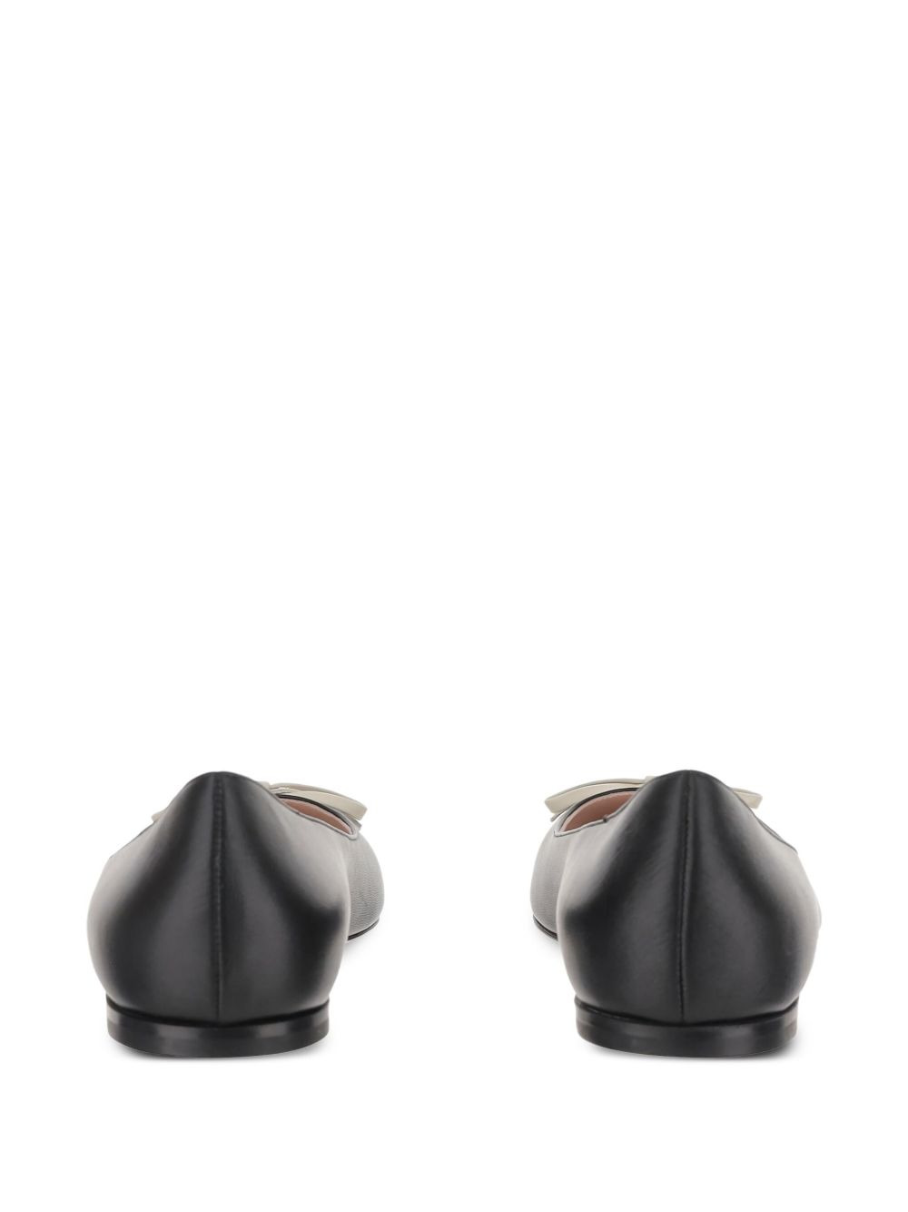 contrast-bow ballet flats - 3