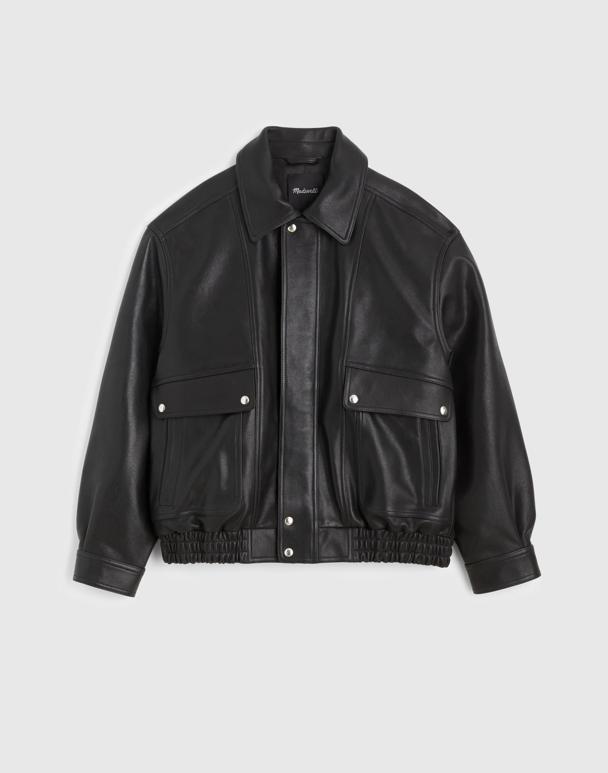Utility Bomber Jacket in Leather - 1