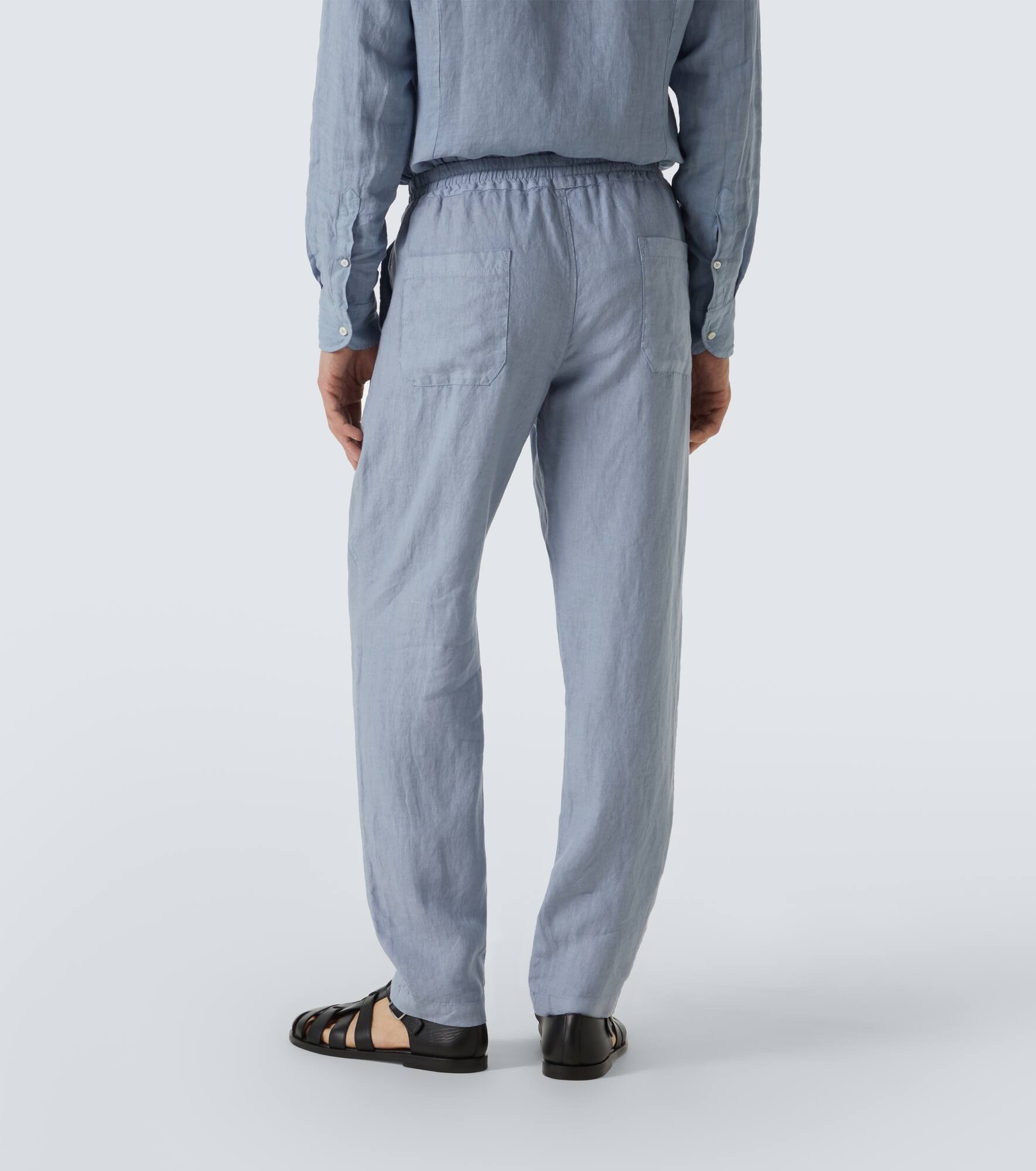 Linen straight pants - 4