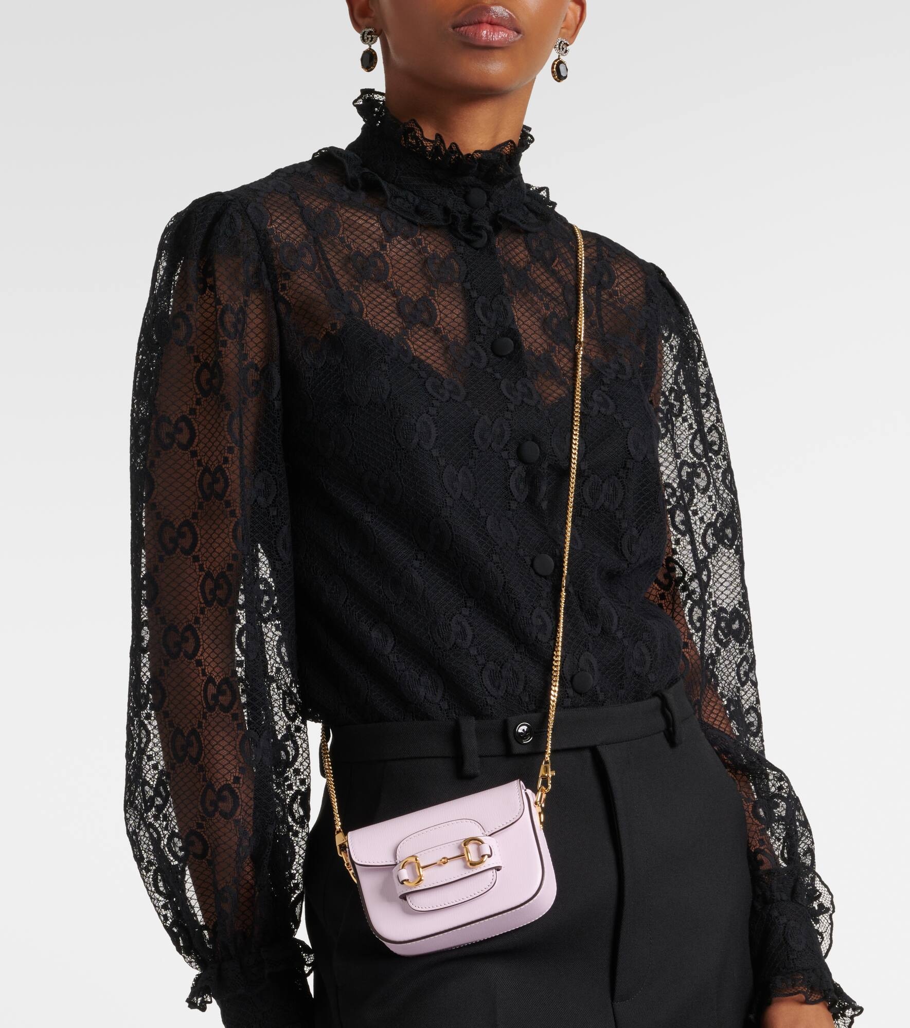 Horsebit 1955 Super Mini leather crossbody bag - 2