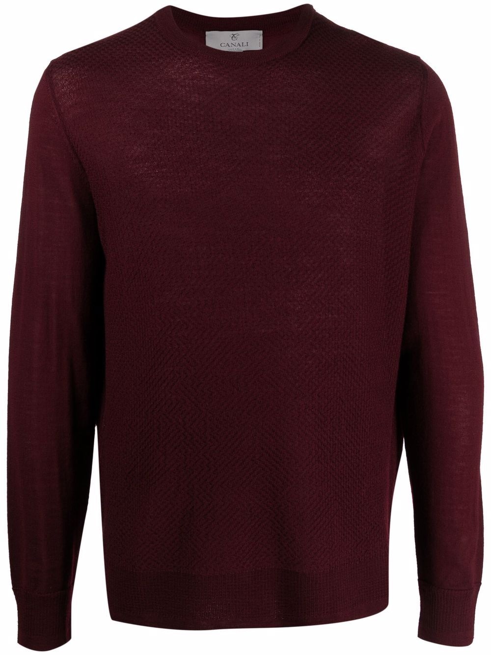 ribbed-knit crew neck sweater - 1