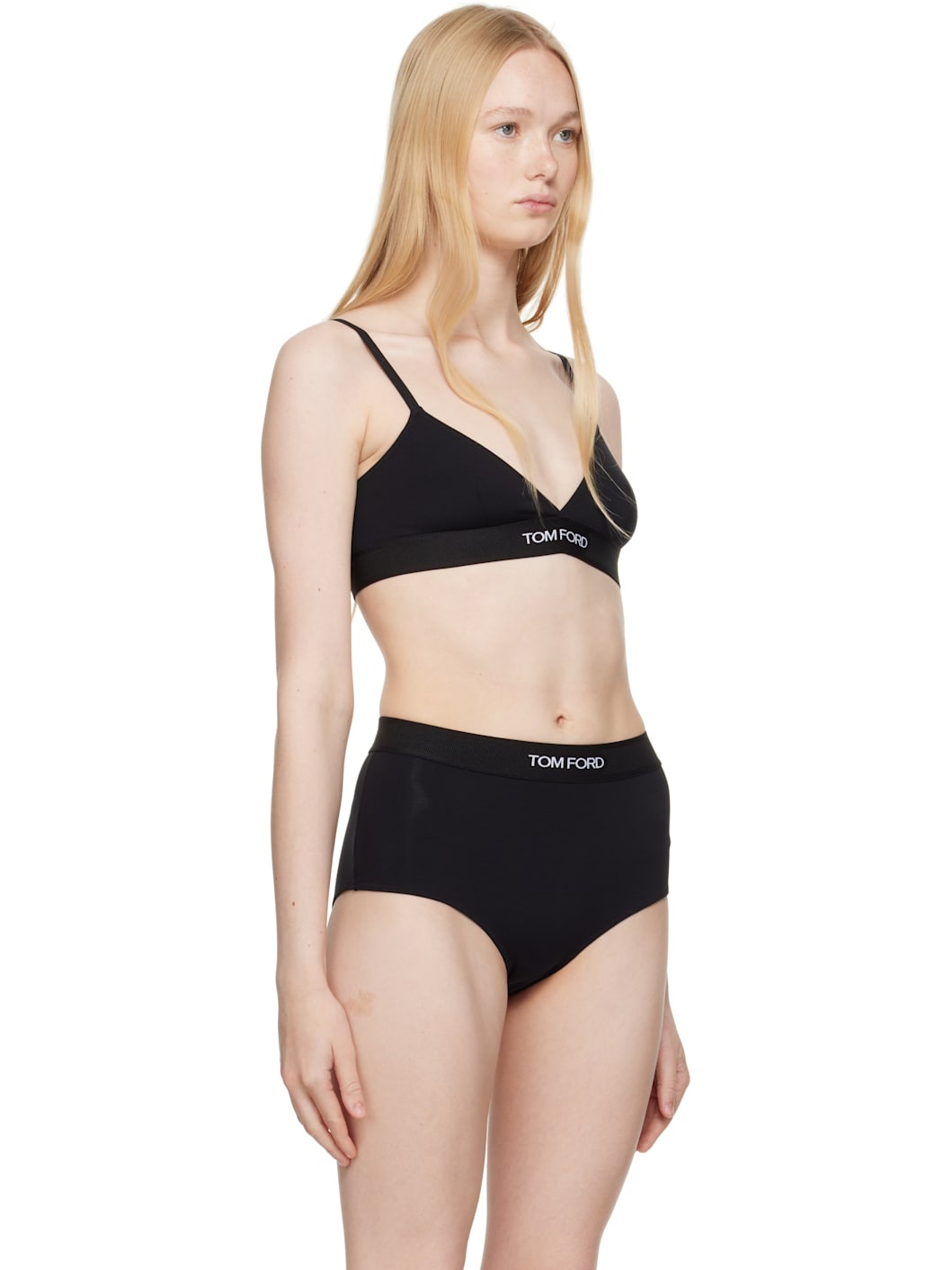 Black Modal Signature Bra - 2