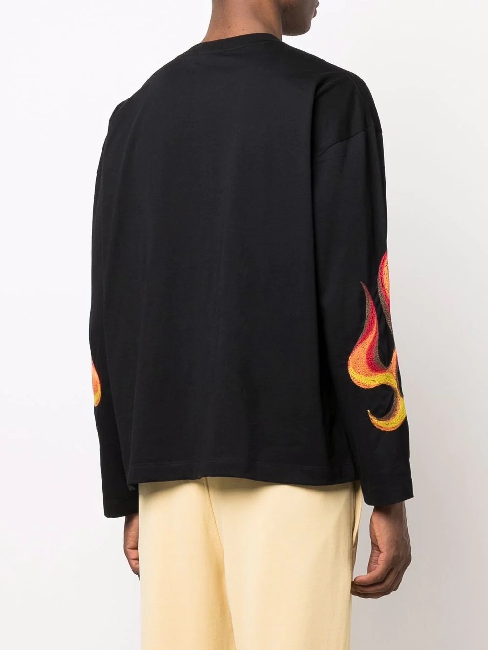 flame-print organic-cotton sweatshirt - 5