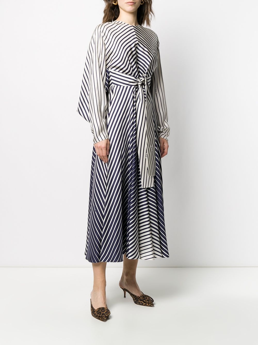stripe tie-waist maxi dress - 4
