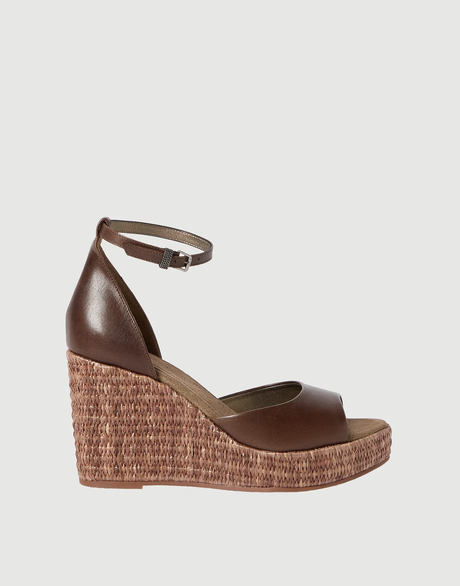 Suede espadrille wedges with precious loop - 1
