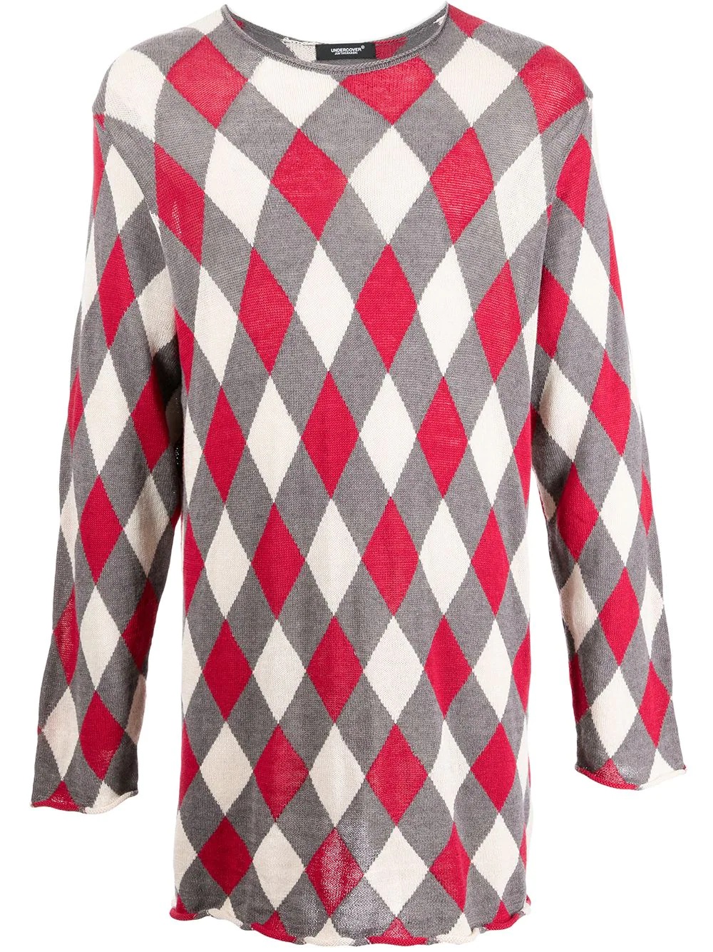 argyle-check jumper - 1