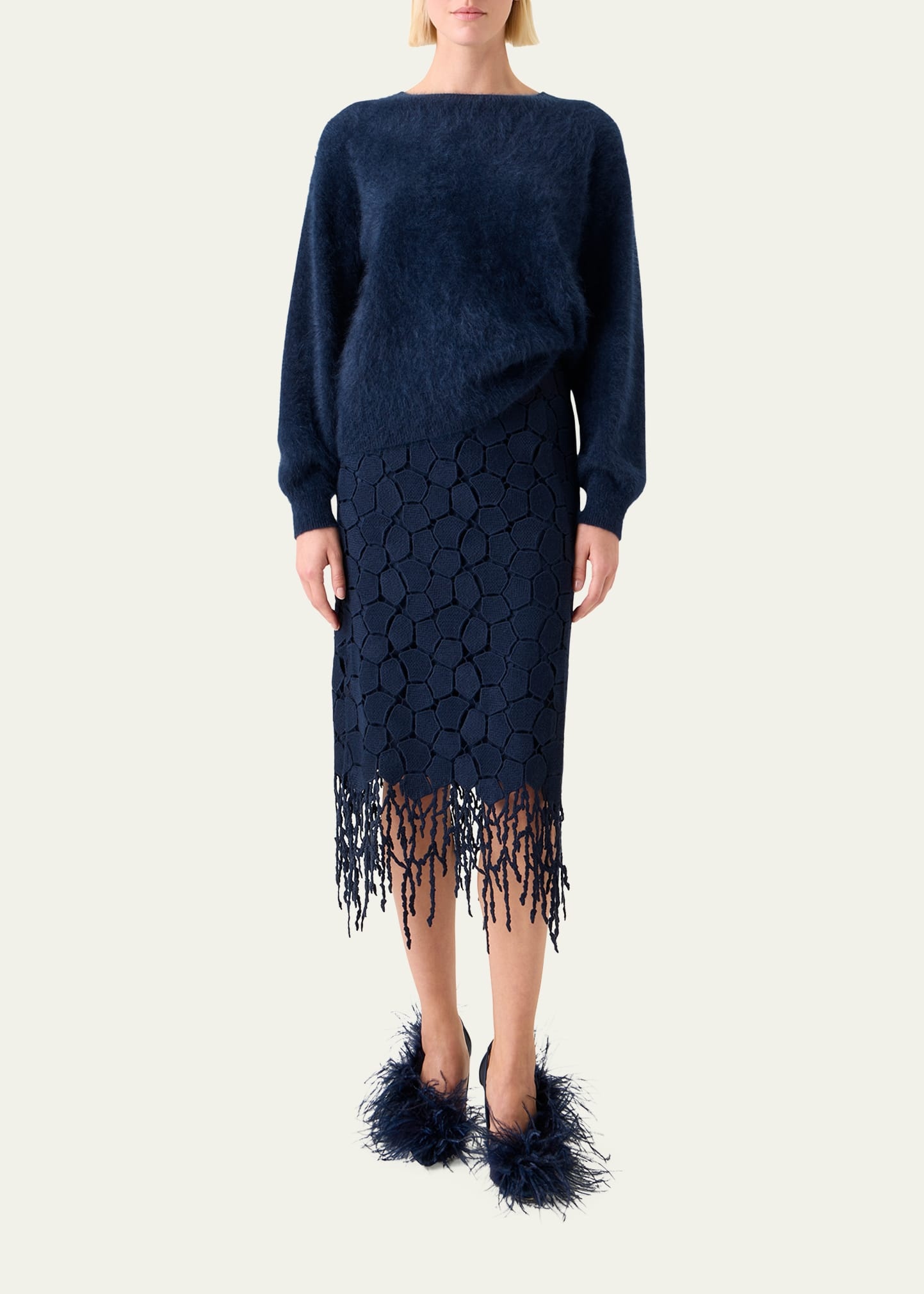 Brushed Cashmere Crewneck Sweater - 2