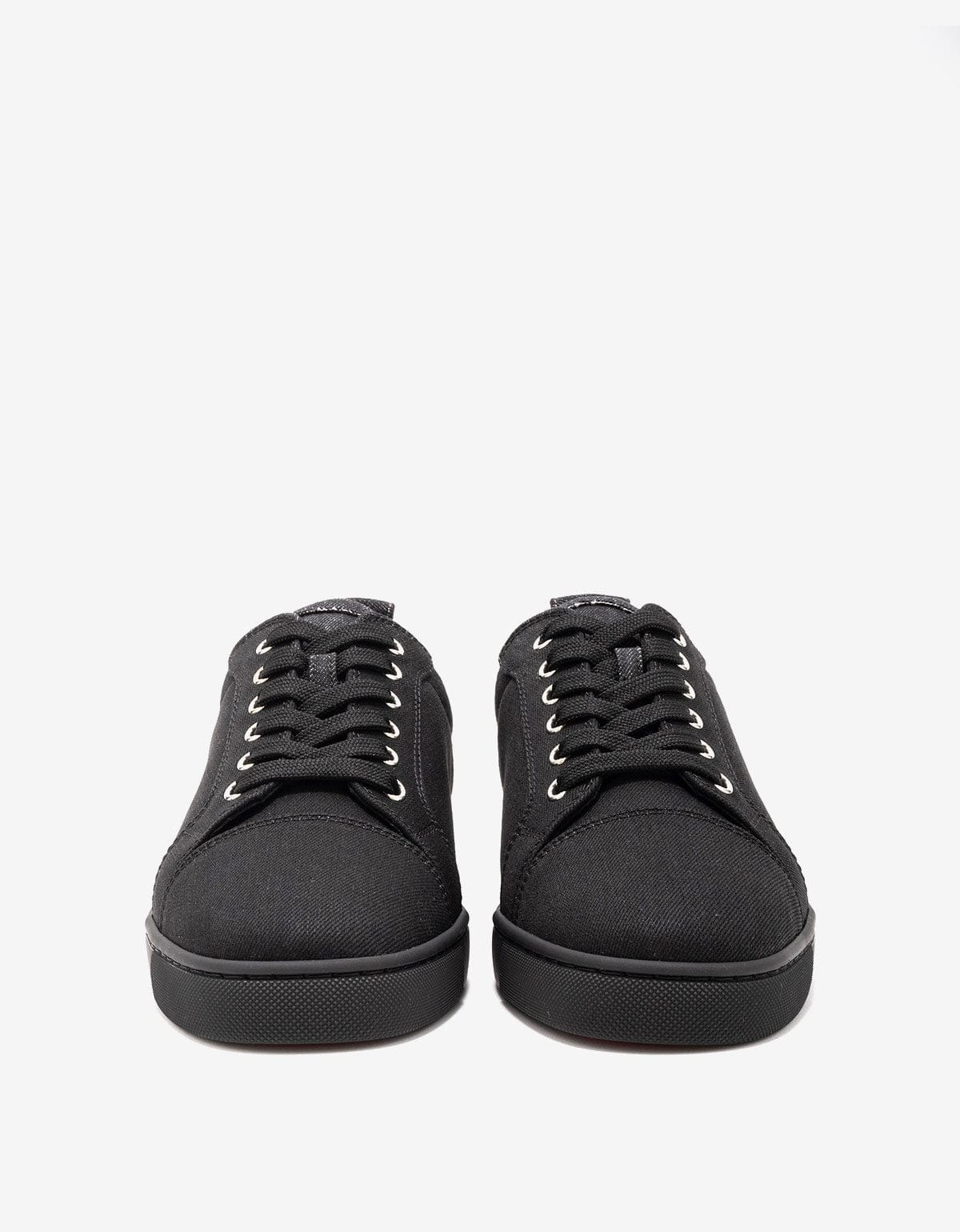 Christian Louboutin Fun Louis Junior Black Denim Trainers - 4