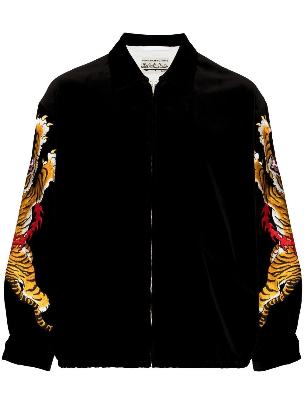 x Tim Lehi tiger-embroidered bomber jacket - 1