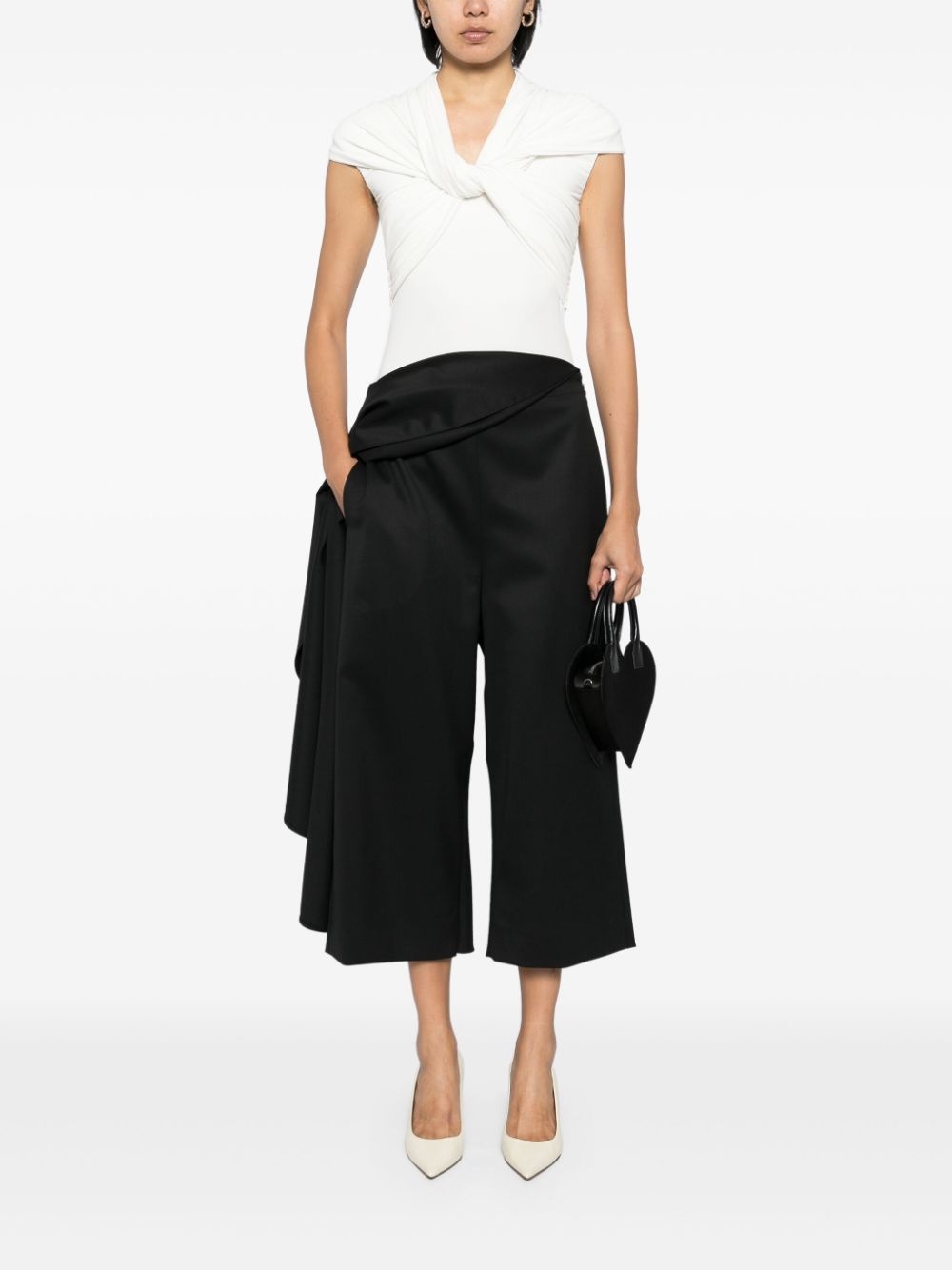 asymmetrical skirt pants - 2