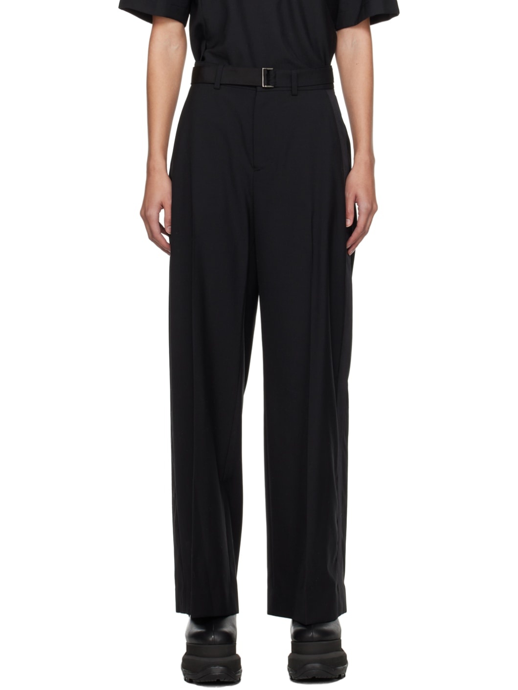 Black Suiting Trousers - 1