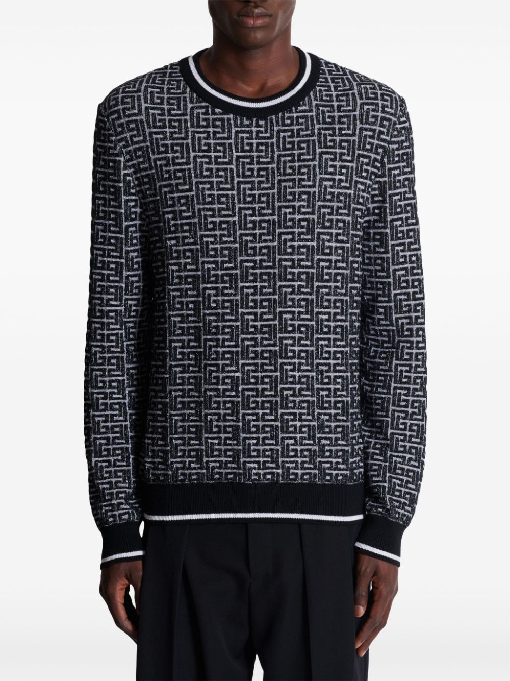 patterned-jacquard sweater - 5