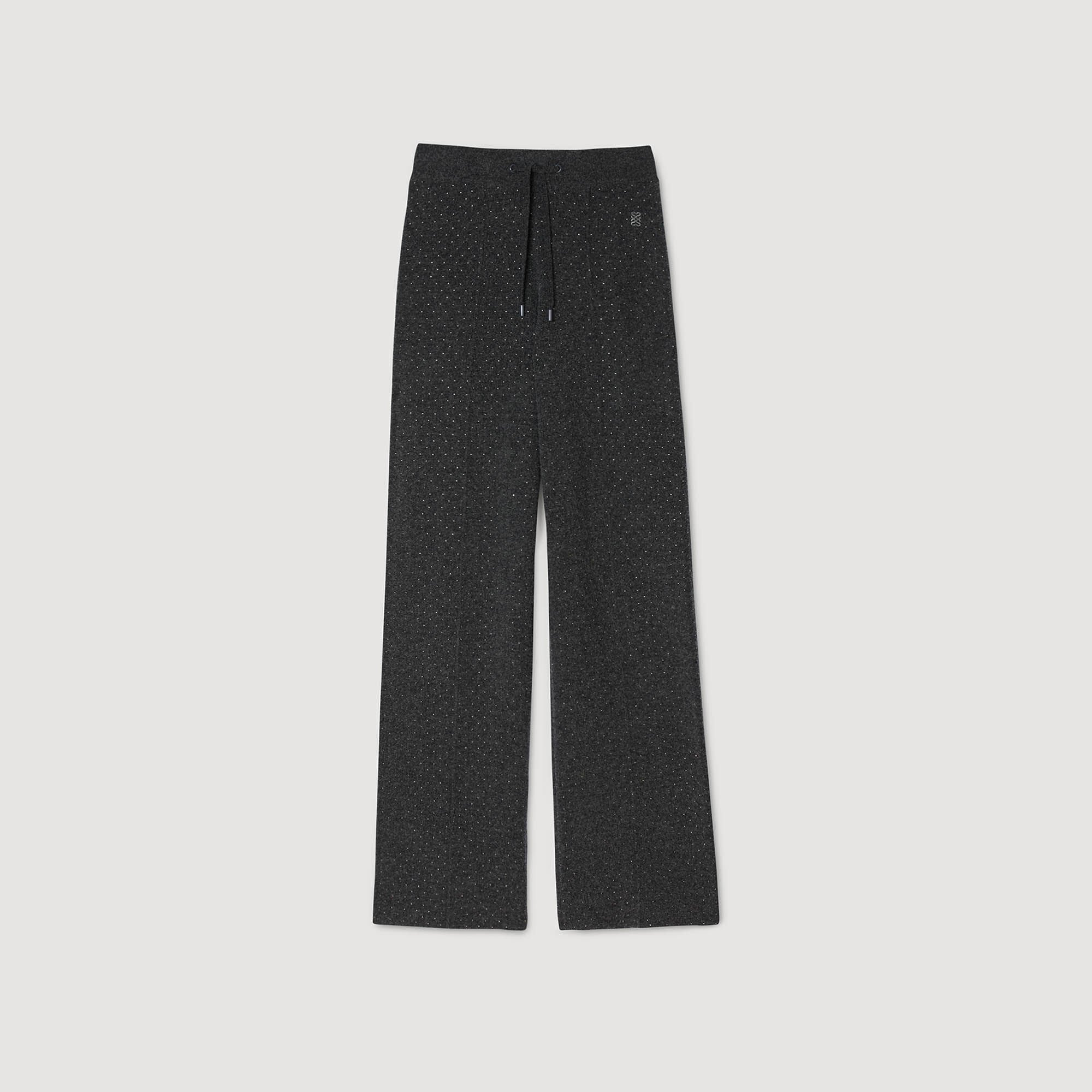 KNIT RHINESTONE-COVERED PANTS - 6