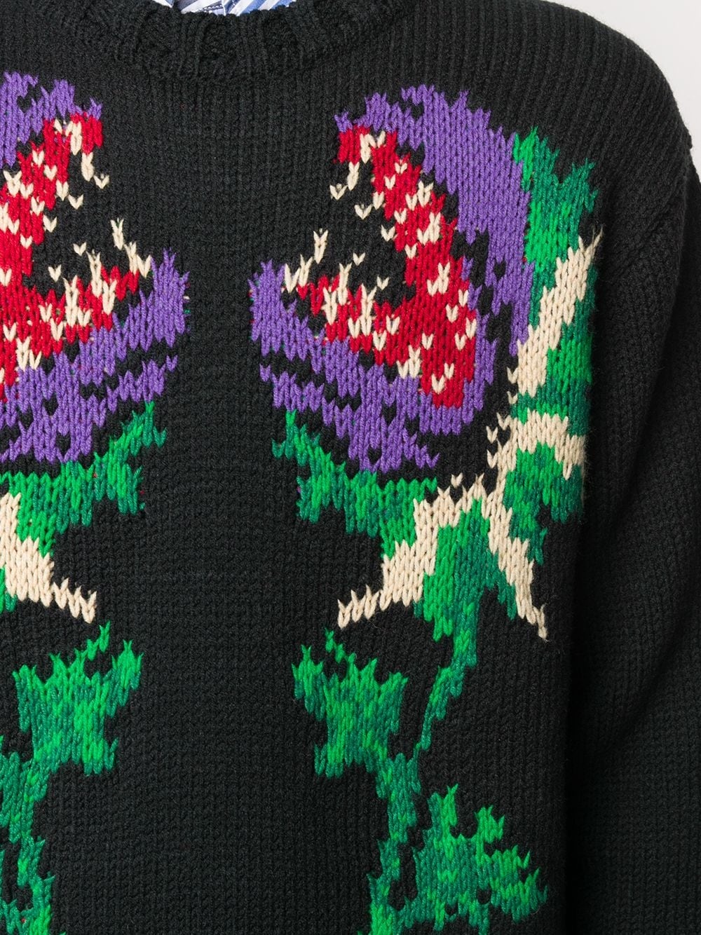 monster flower intarsia jumper - 5