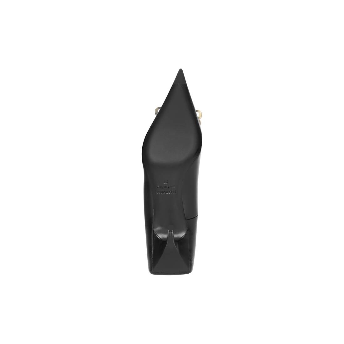 Balenciaga Square Knife Bb Logo-embellished Leather Pumps In Black