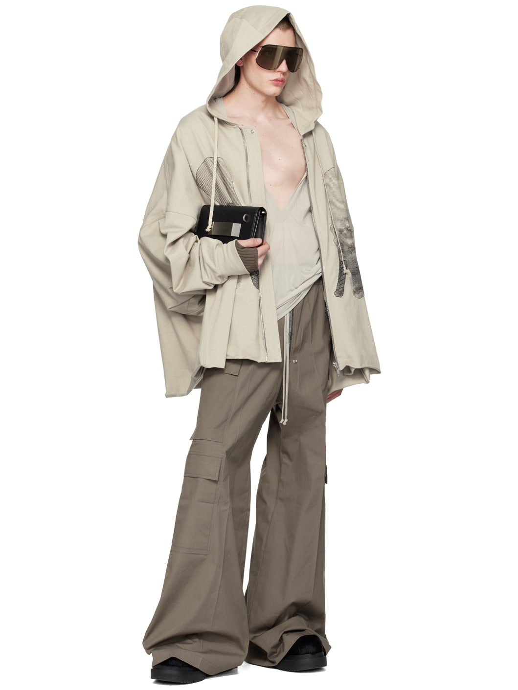 Rick Owens Off-White Peter Hoodie | ssense | REVERSIBLE