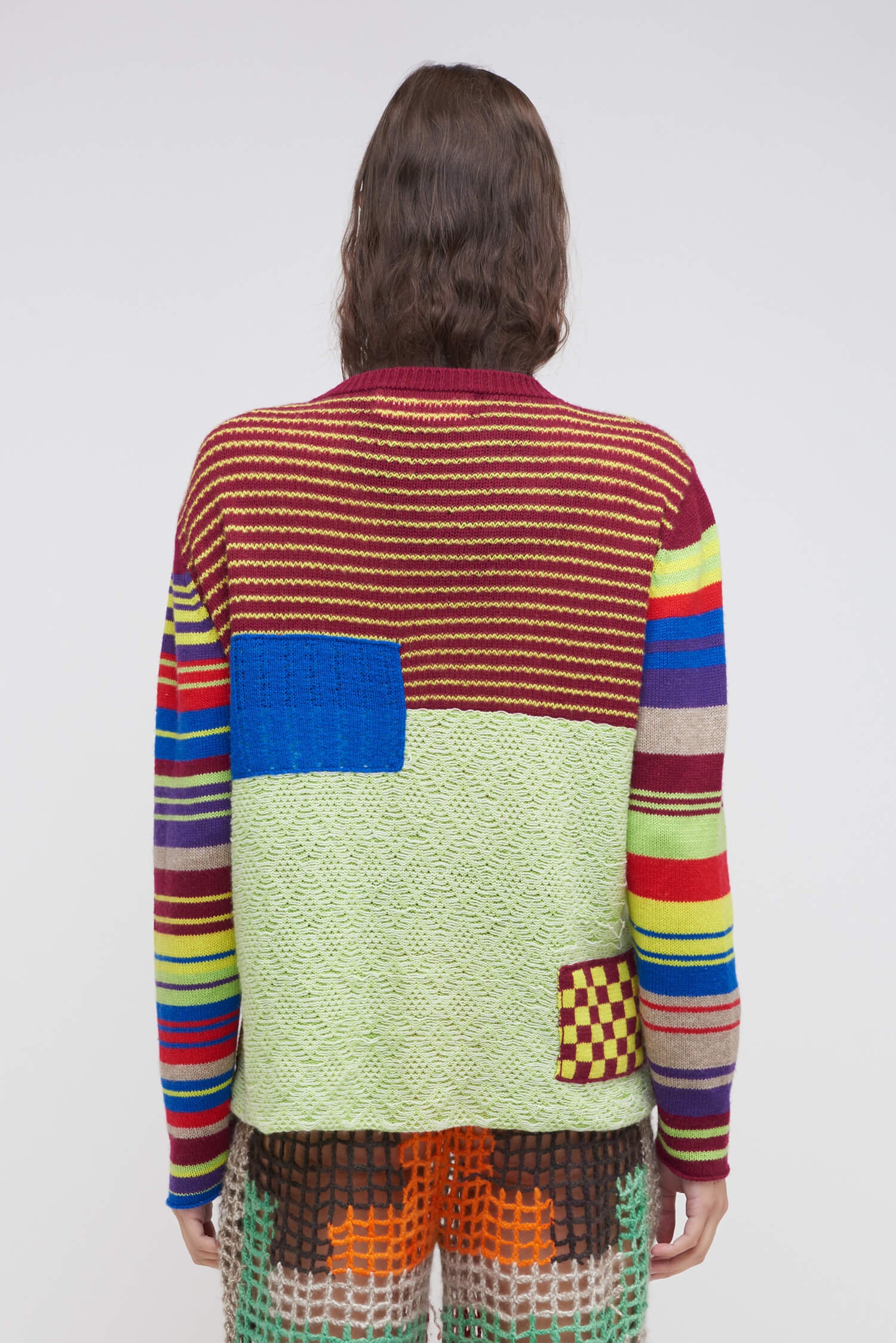 PATCHWORK CASHMERE CREW - 4