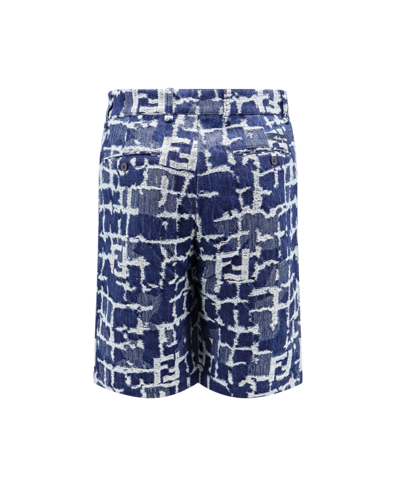 Blue Denim Ff Short Jeans Trousers - 2