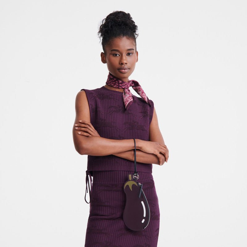 Longchamp Longcharm Eggplant clutch Eggplant - Leather outlook