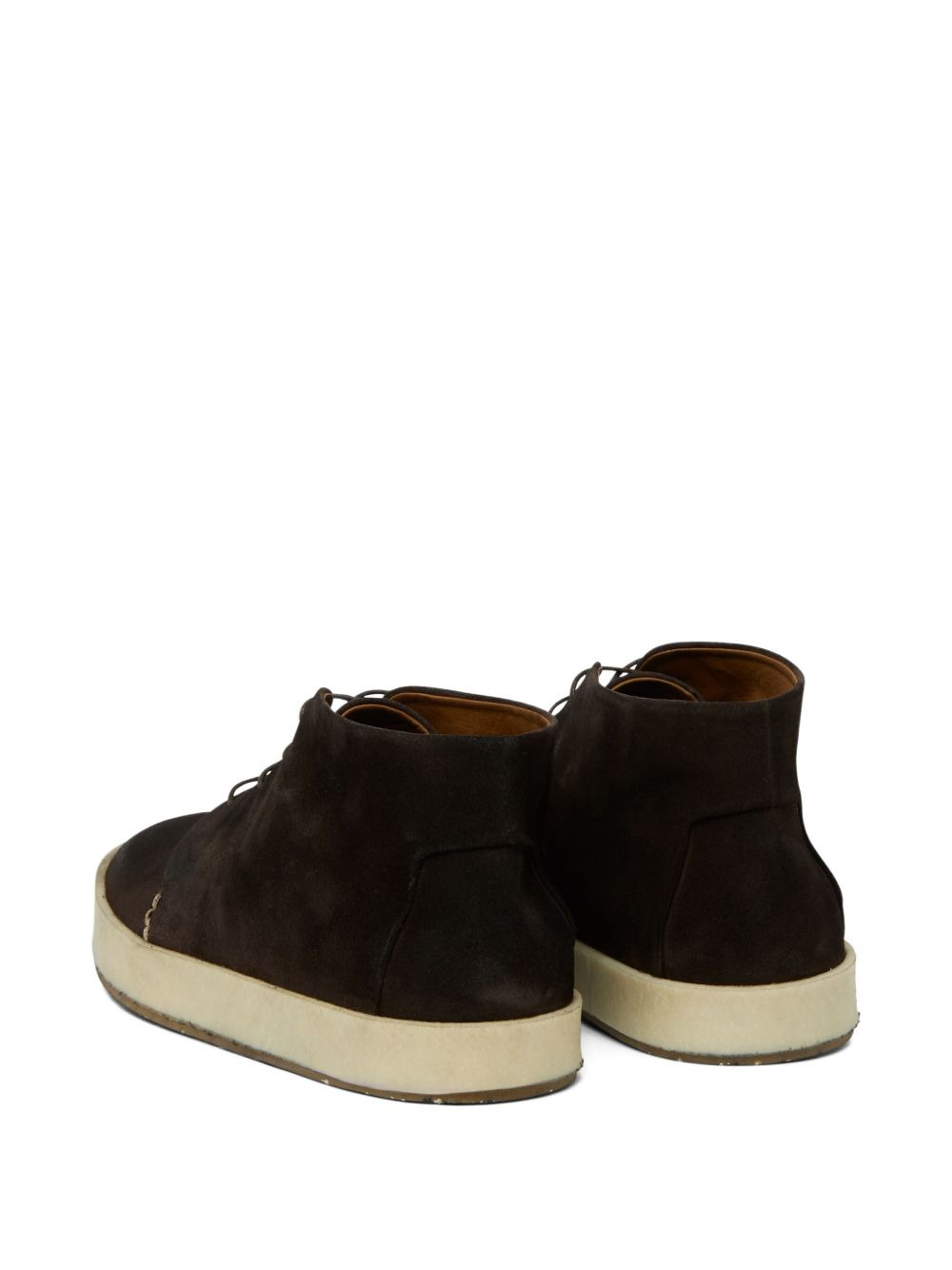 lace-up suede boots - 3