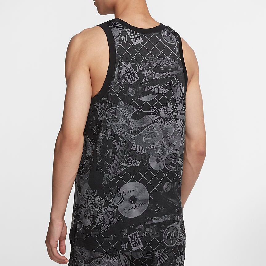 Nike Street Graffiti Basketball Sports Vest Black CK1182-010 - 5