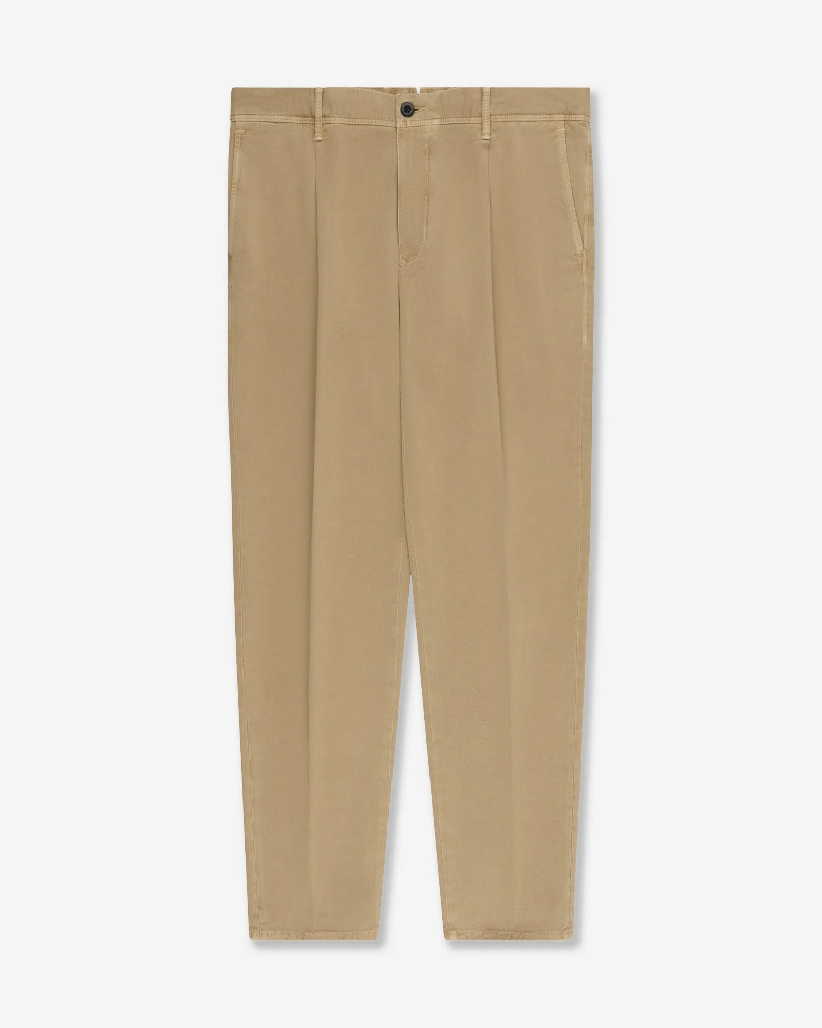 Tapered fit cotton trousers - 1