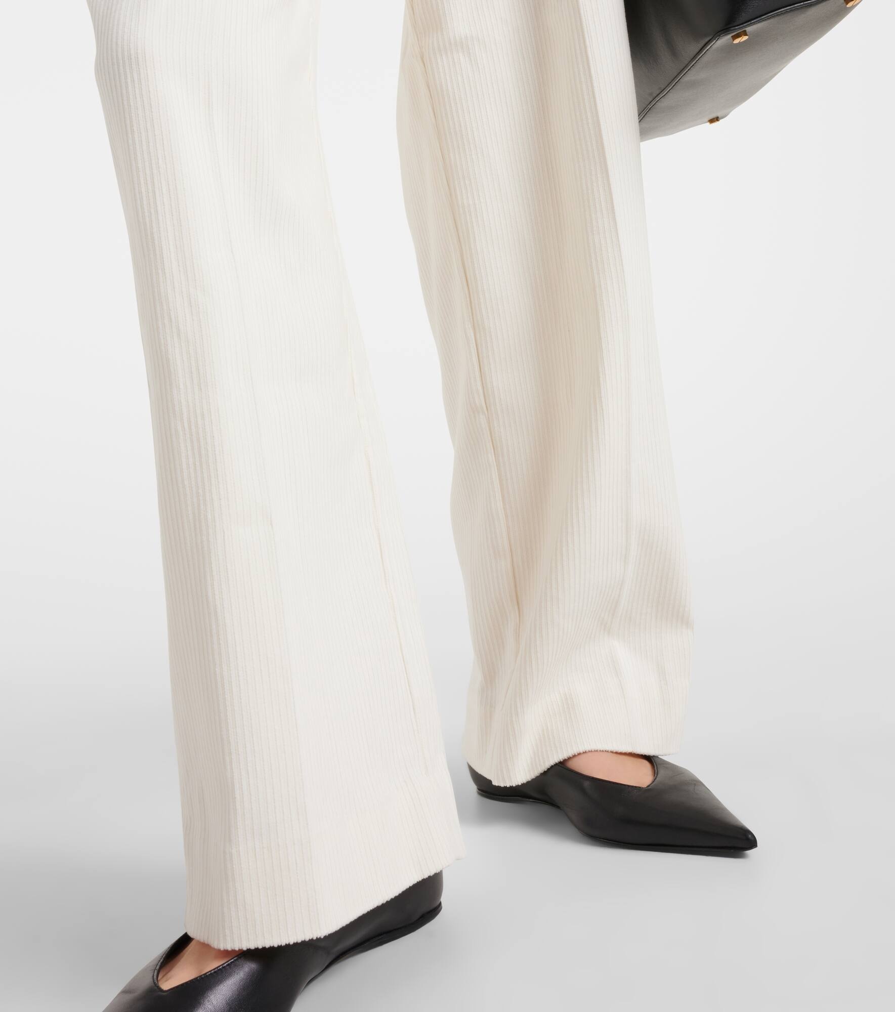 High-rise silk and cotton wide-leg pants - 5