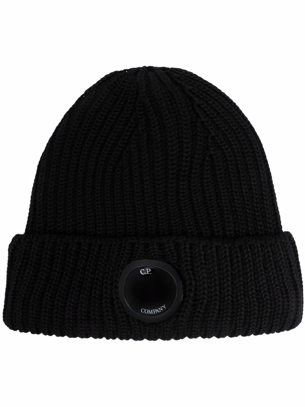 Lens-detail knitted beanie - 1