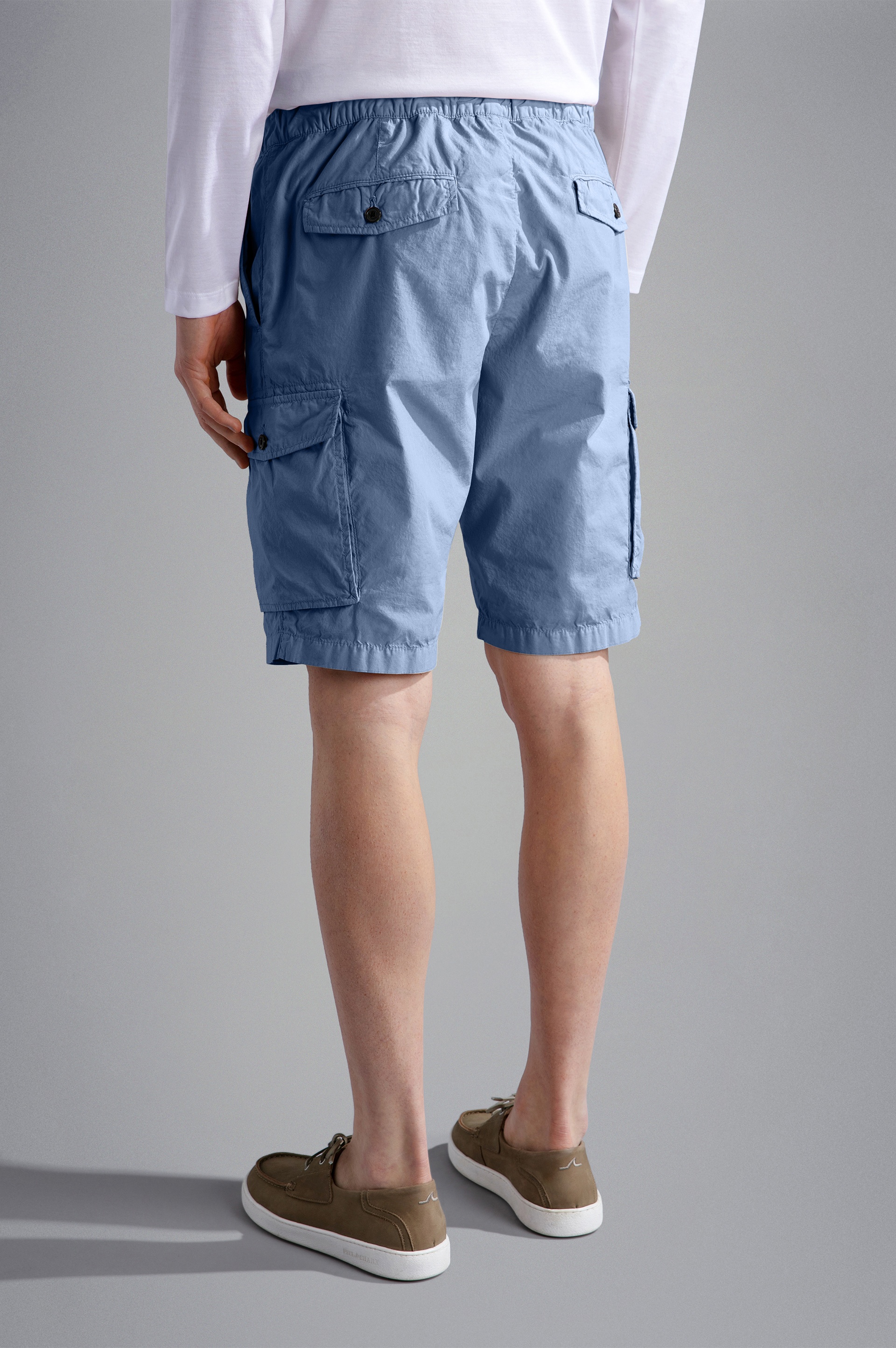 ULTRA-LIGHT POPLIN COTTON CARGO SHORTS - 3