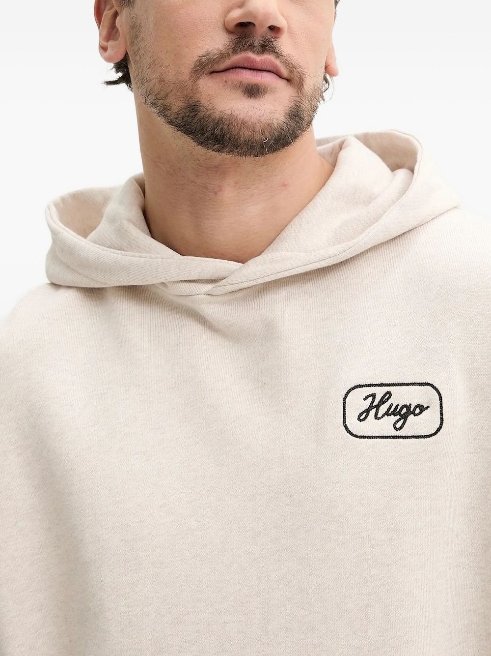 embroidered-patch hoodie - 3