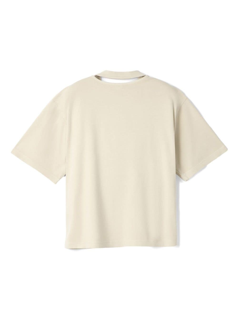logo-embroidered cotton T-shirt - 2