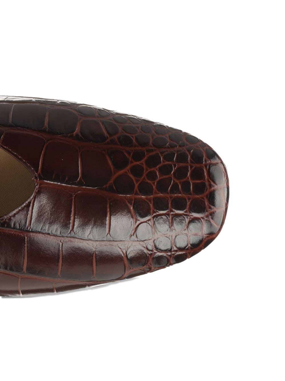 Regency crocodile-effect pointed slippers - 5