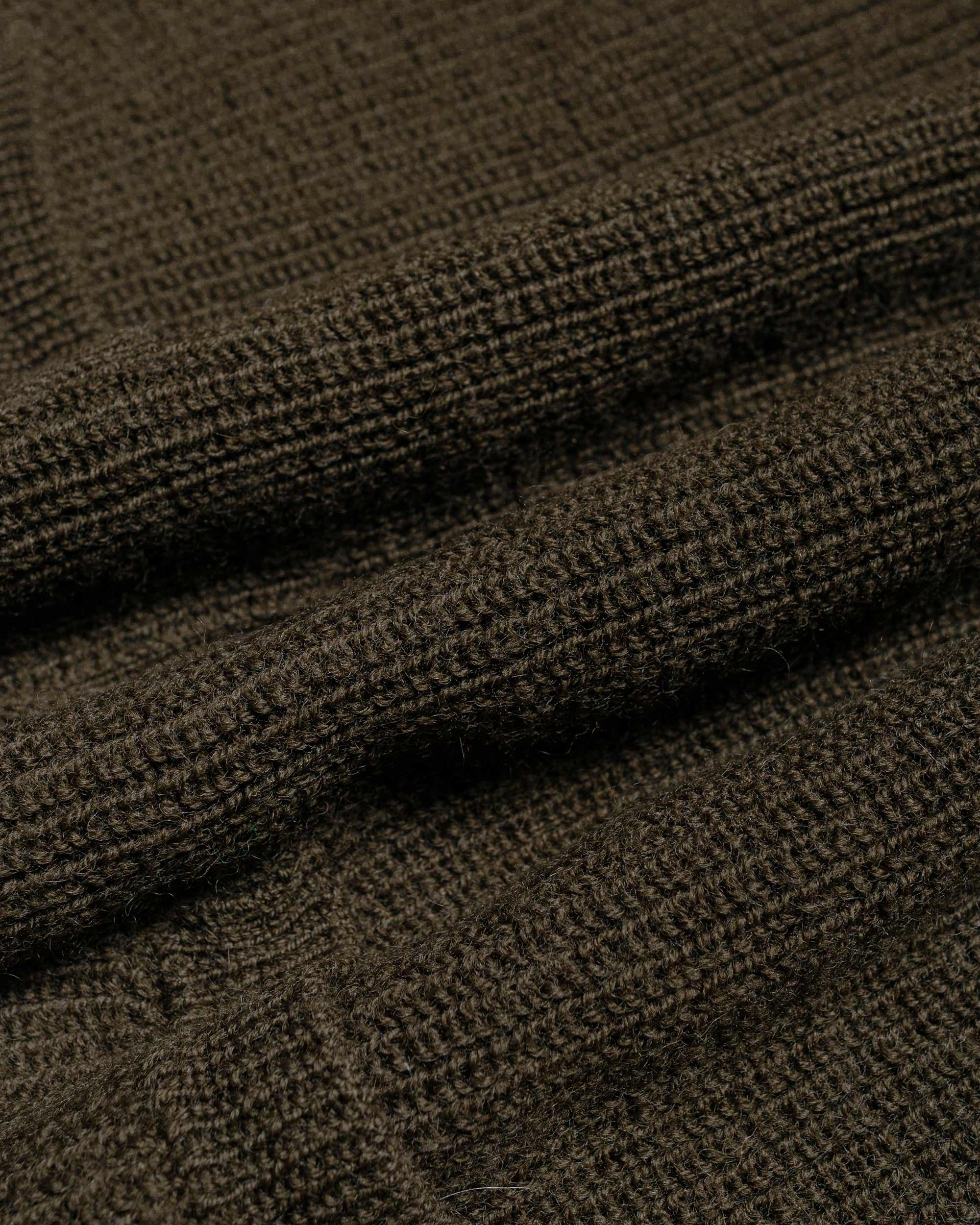 MHL Collared Cardigan Virgin Wool Dark Olive - 5