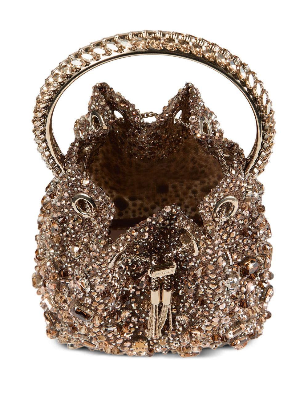 Bon Bon crystal-embellished bucket bag - 5