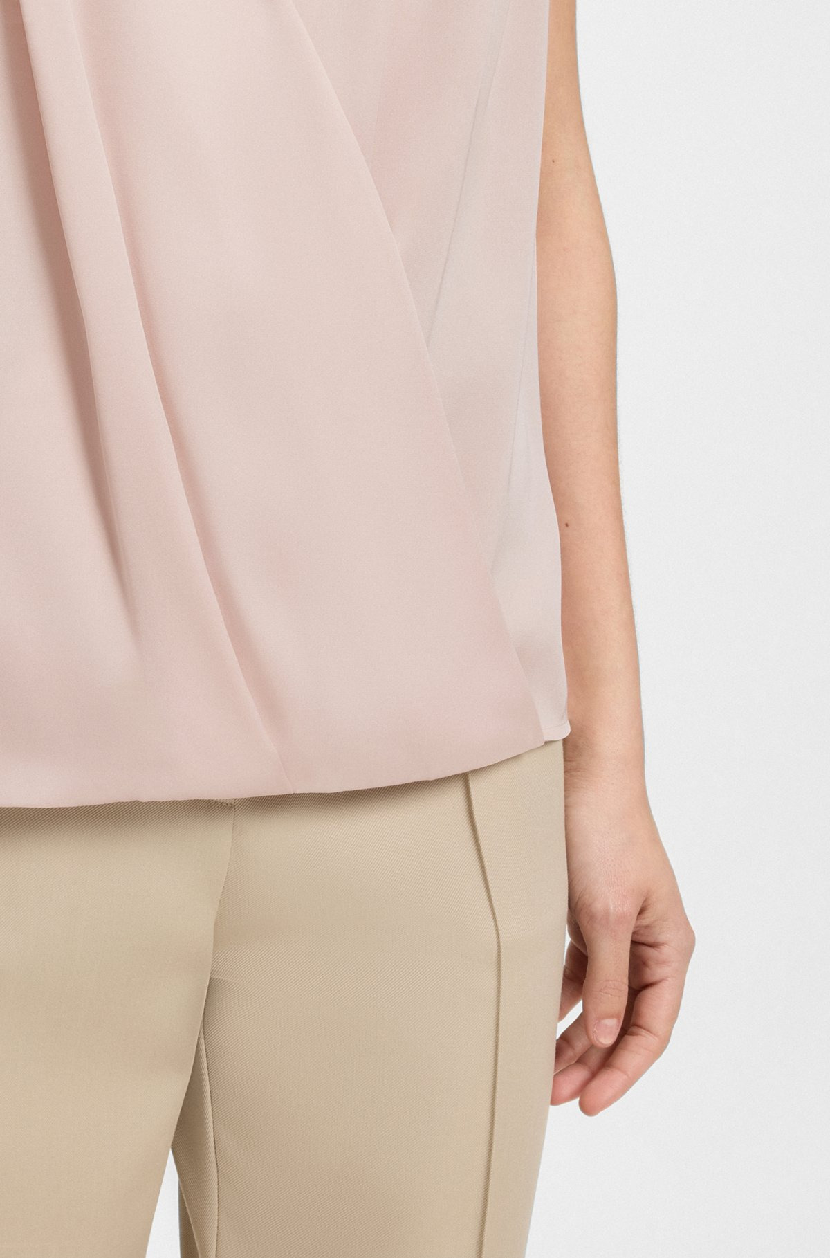 REGULAR-FIT BLOUSE IN STRETCH SILK - 6