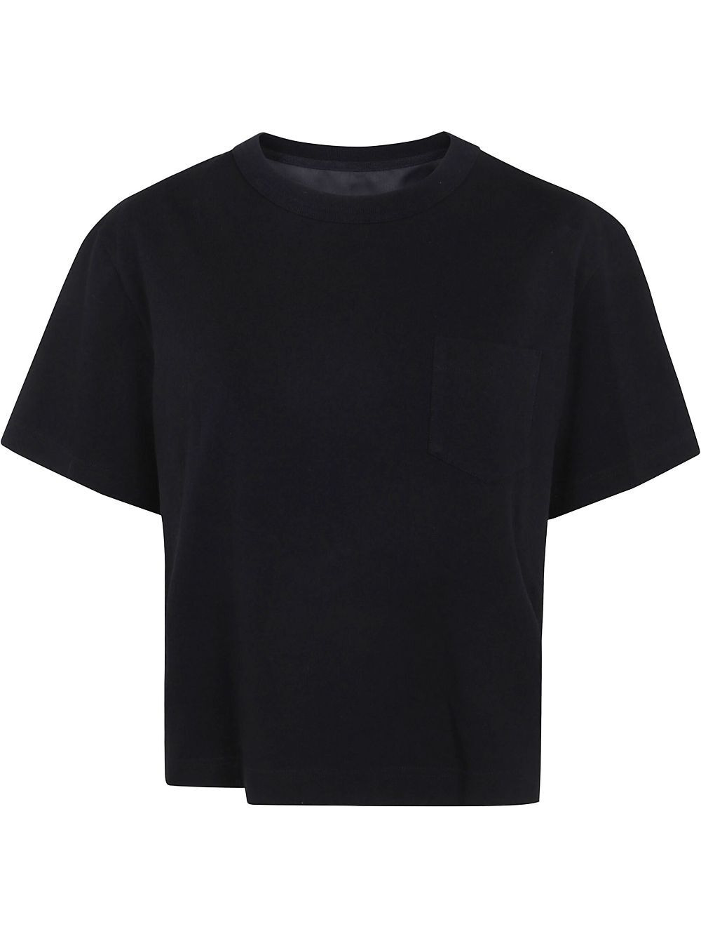 Sacai Women Nylon Twill Mix Cotton Jersey T-Shirt - 4