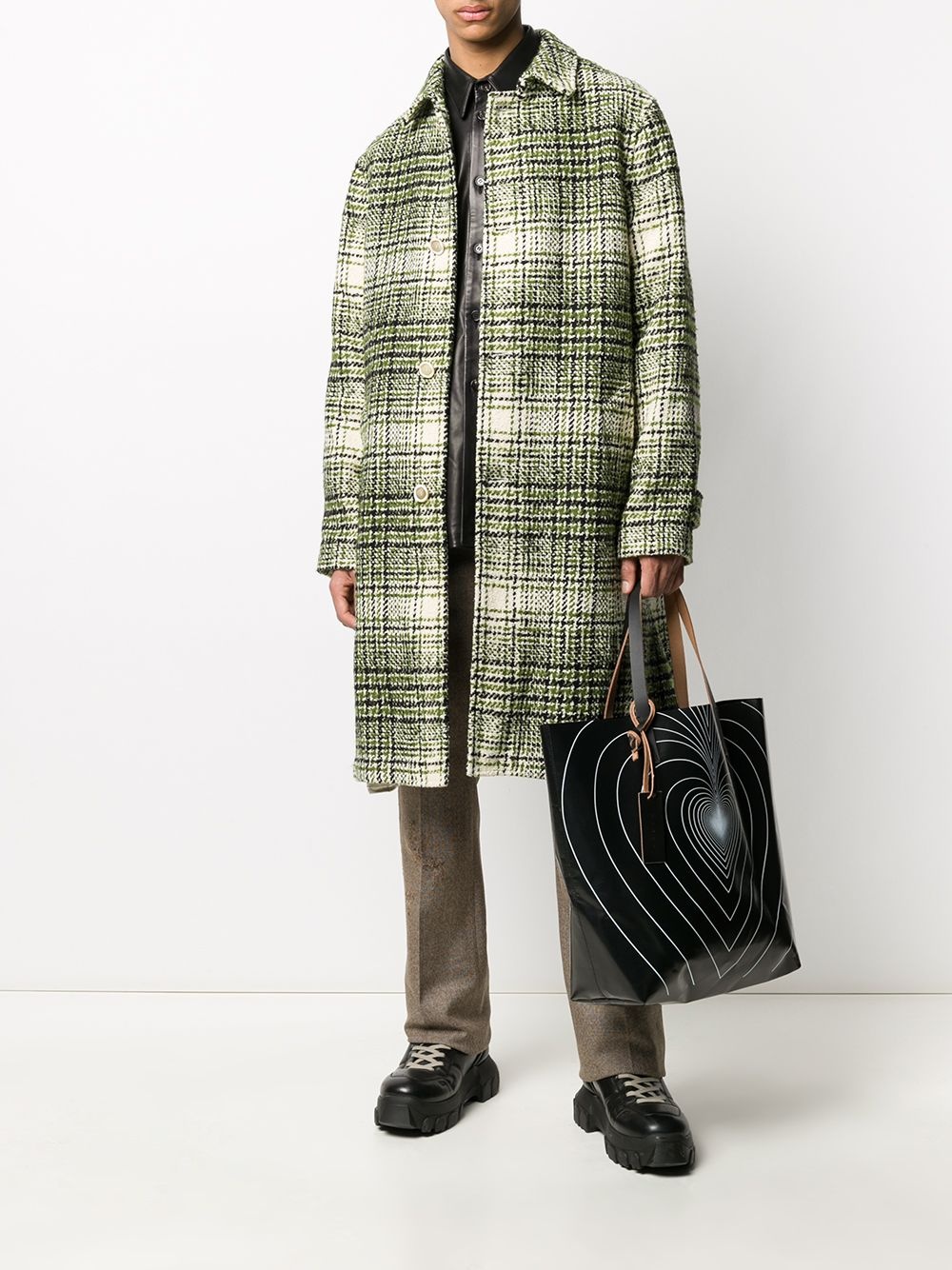 oversized check coat - 2