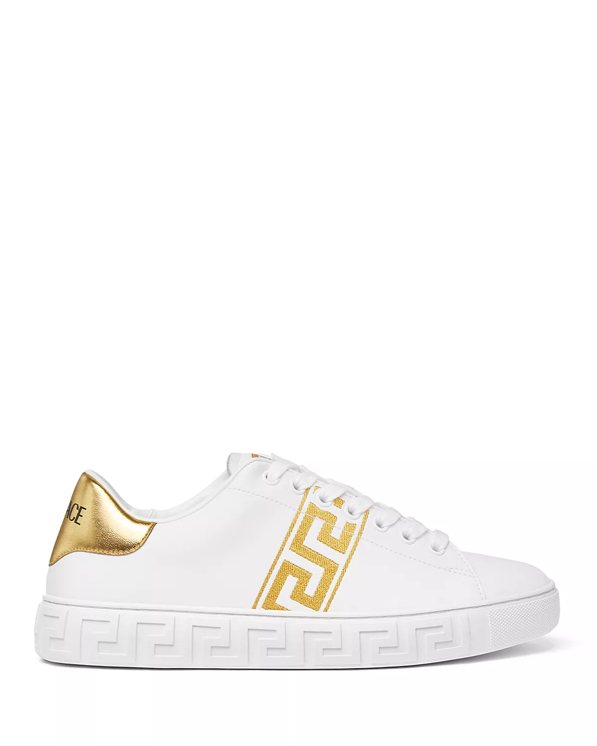 Women's Embroidered Lace Up Sneakers - 2