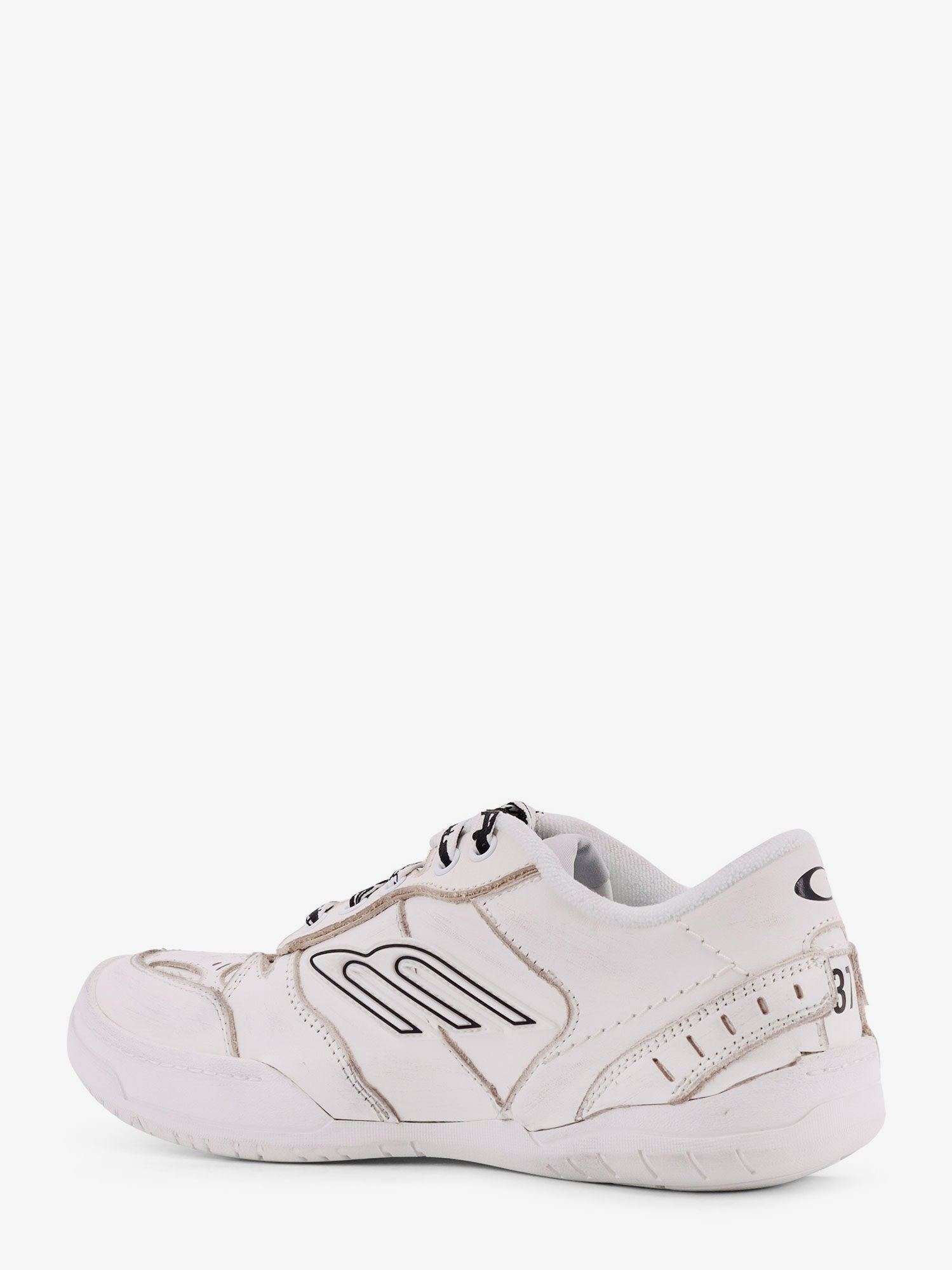Balenciaga Hamptons Worn-Out Leather Low-Top Sneakers - 3
