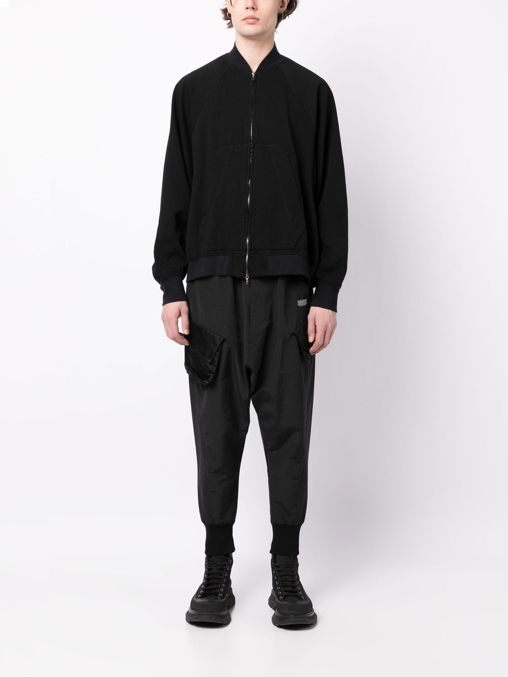 ribbed cotton bomber jacket - 2