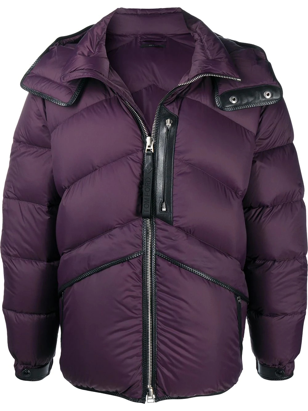 detachable-hood short padded jacket - 1