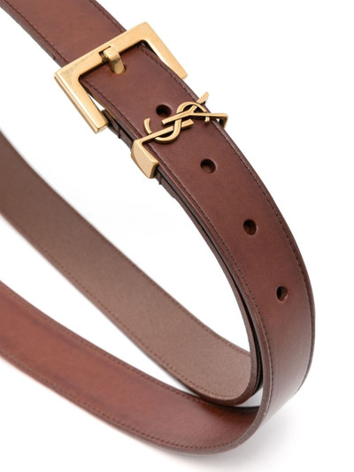 SAINT LAURENT Cassandre leather belt outlook