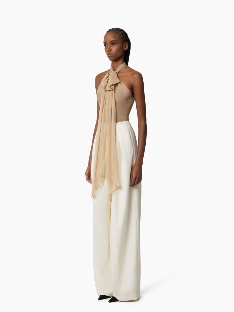 NINA RICCI White Large Draped Pants outlook