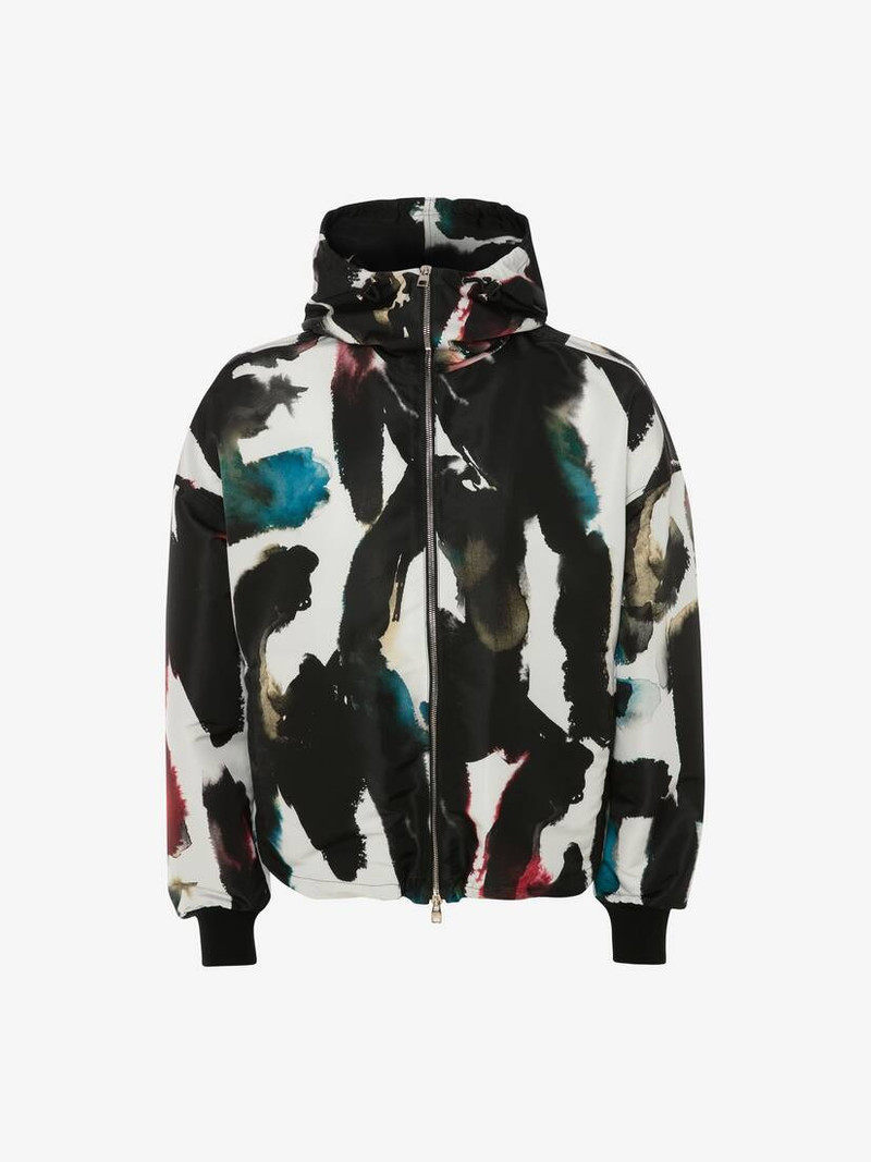 Men's Watercolour Graffiti Windbreaker in Multicolour - 1