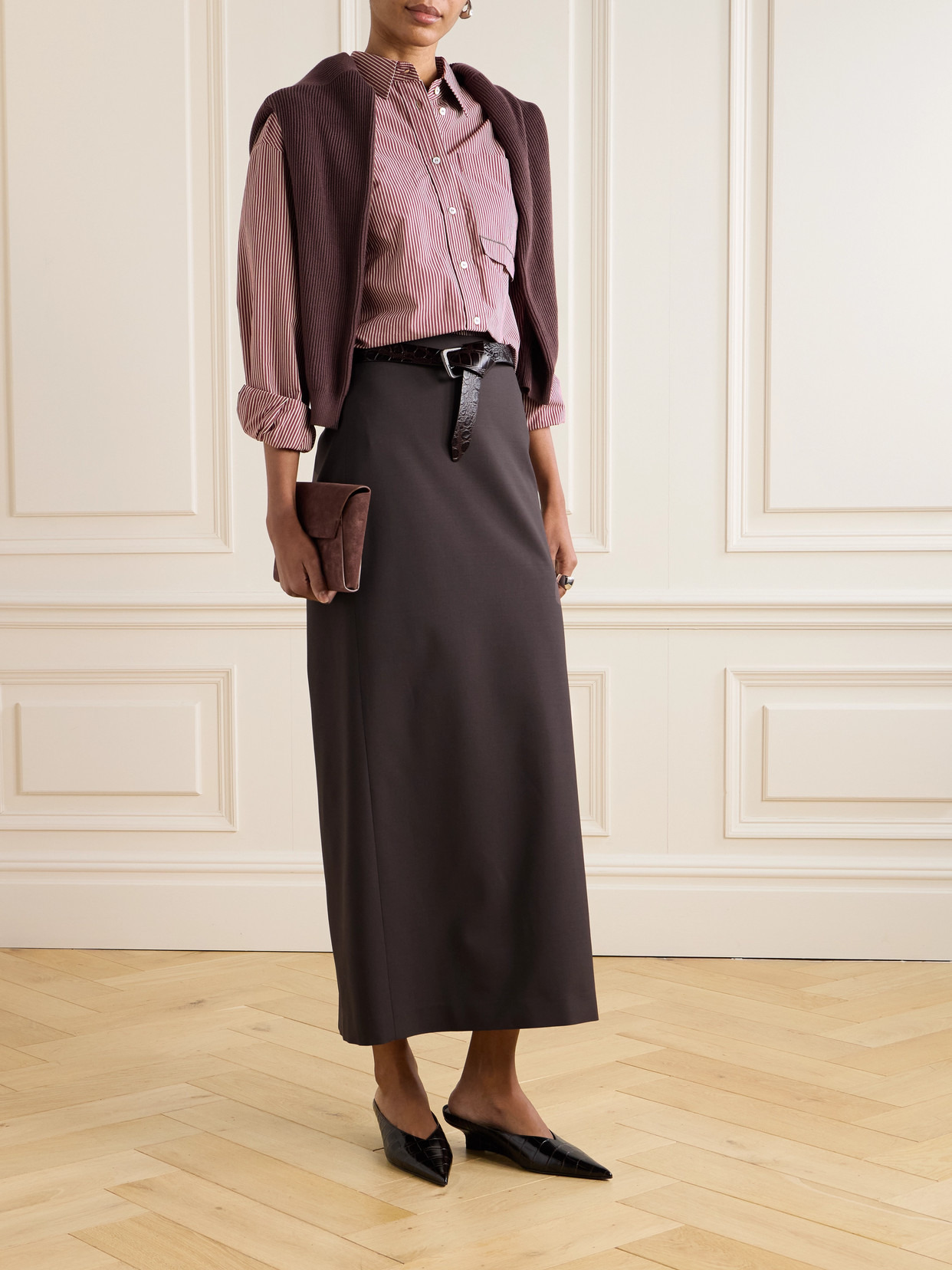 Wool-blend Midi Skirt - 2